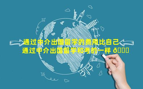 通过中介出国留学的费用比自己 通过中介出国留学和考的一样 🐟 吗 🦁